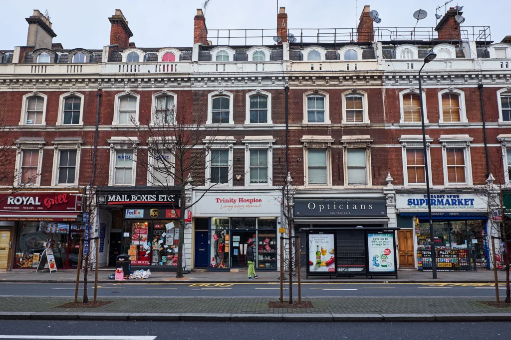 Small businesses on UK high street